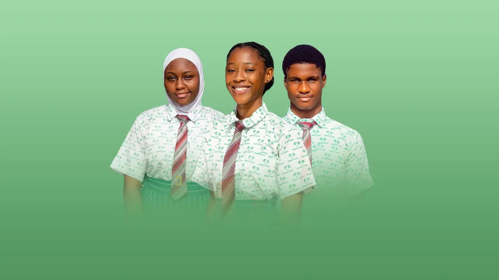 Palmville College secondary school students in uniform, Ipaja Lagos